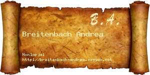 Breitenbach Andrea névjegykártya